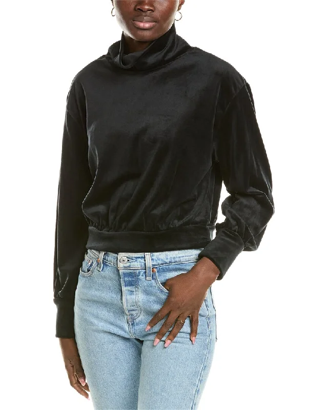 1.STATE Velour Turtleneck Top