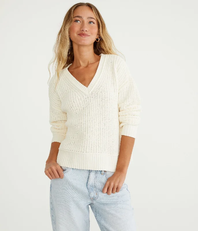 Aeropostale Chenille V-Neck Sweater