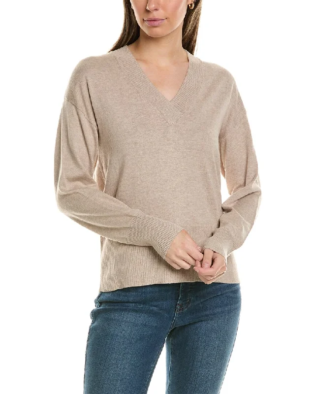 Alashan Cashmere Crossover V-Neck Cashmere-Blend Sweater