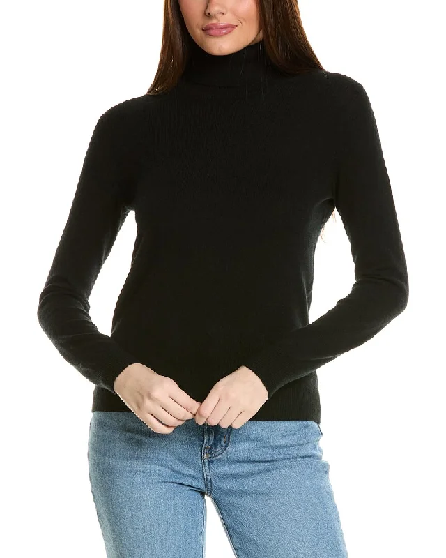 Amicale Cashmere Basic Turtleneck Cashmere Sweater