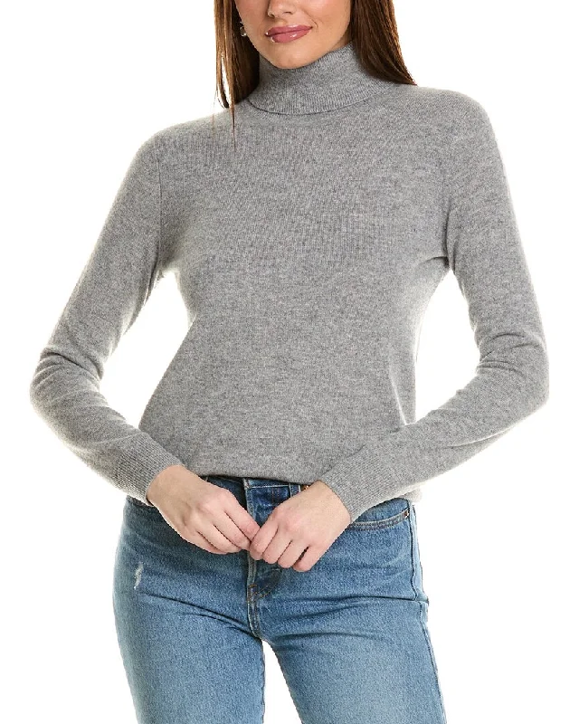 Amicale Cashmere Basic Turtleneck Cashmere Sweater