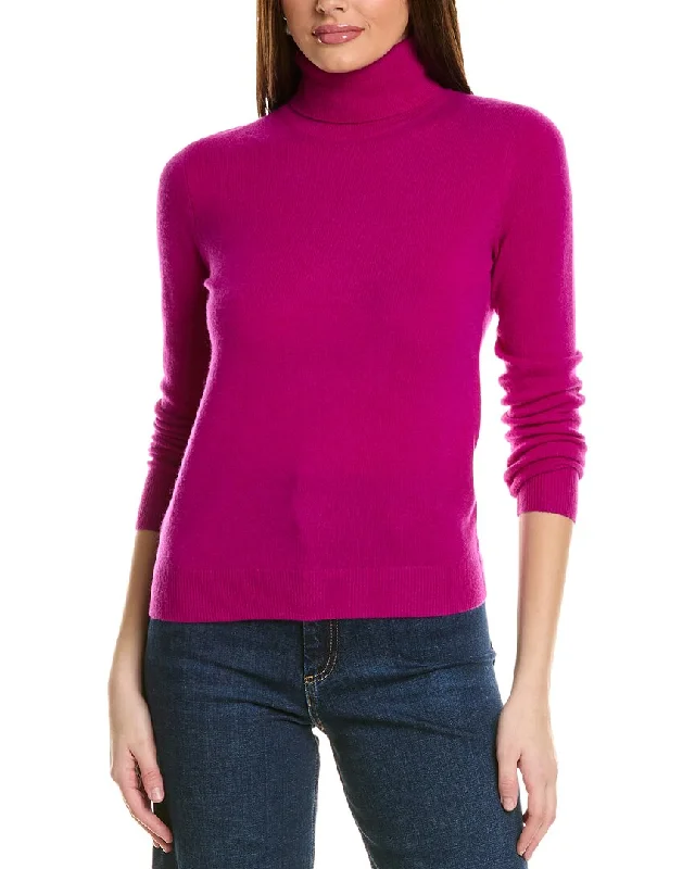 Amicale Cashmere Basic Turtleneck Cashmere Sweater