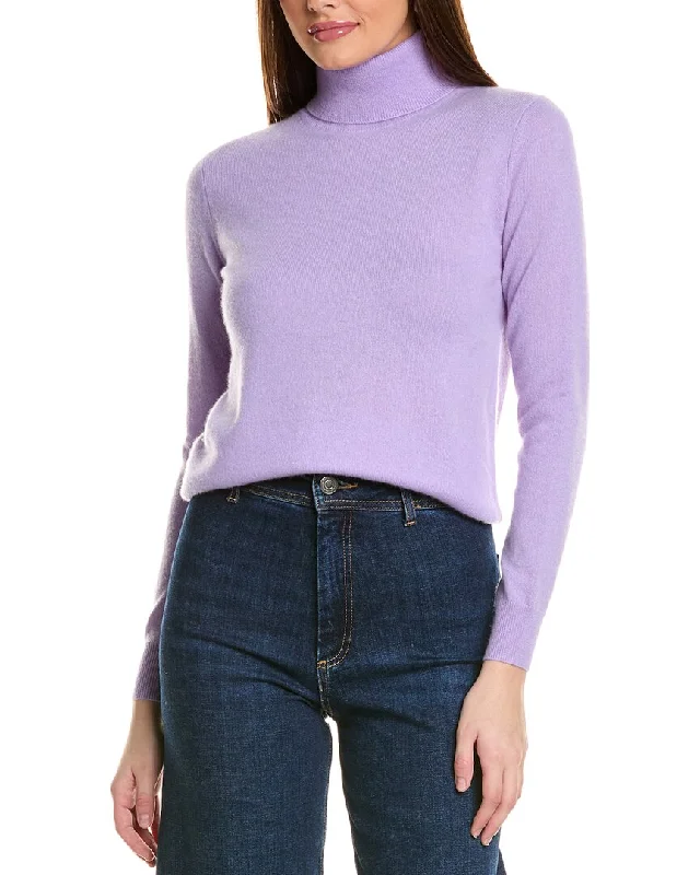 Amicale Cashmere Basic Turtleneck Cashmere Sweater