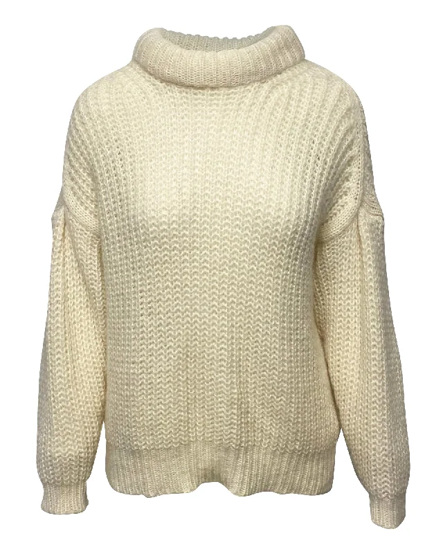 Bash Turtleneck Sweater in Cream Wool