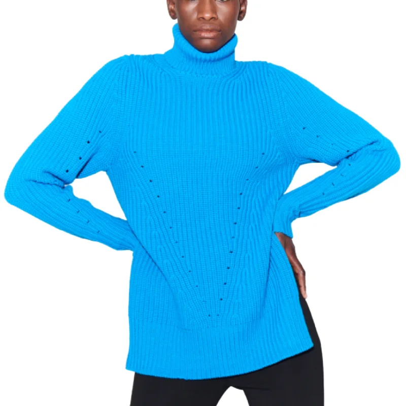 Bright Blue Wool Turtleneck