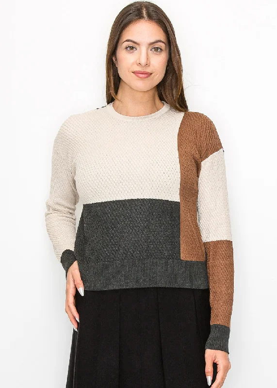 Cozy Colorblock Knit Sweater