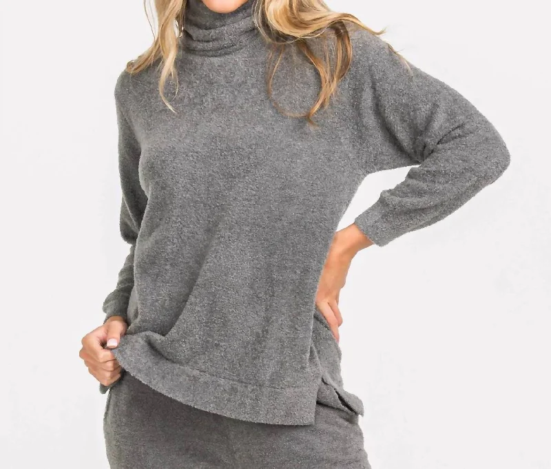 Dreamluxe Turtleneck Sweater In Iron