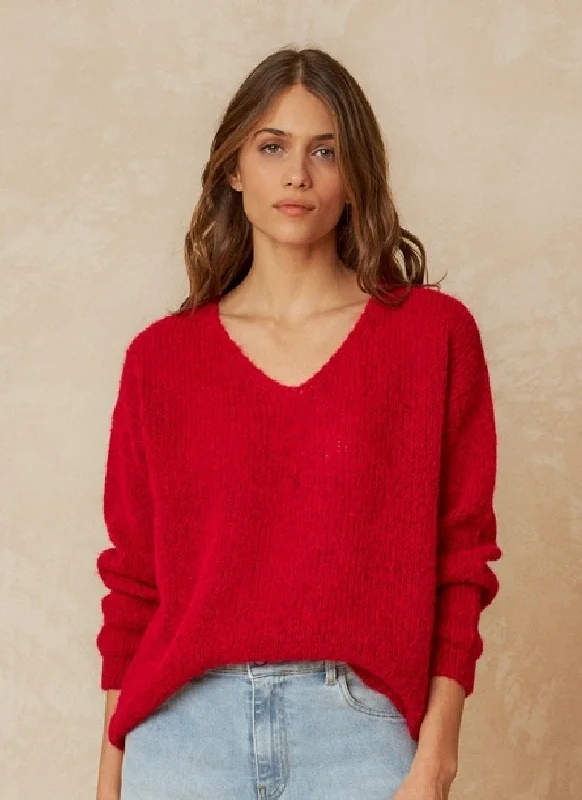 Indi & Cold Chunky V-Neck Sweater