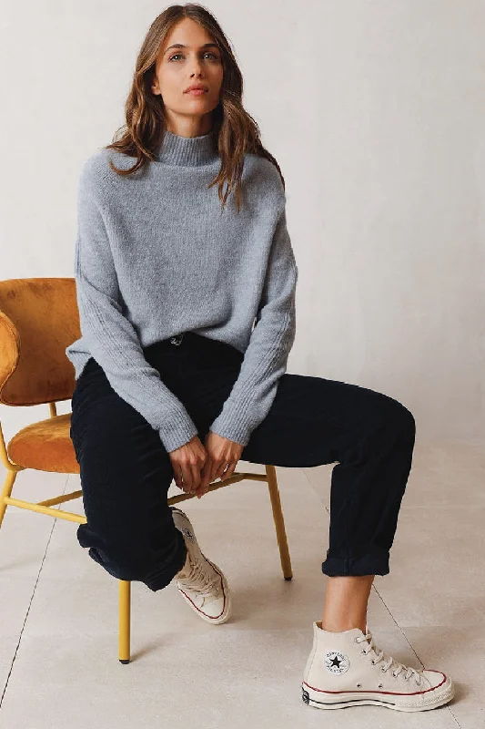 Indi & Cold Mock Neck Sweater