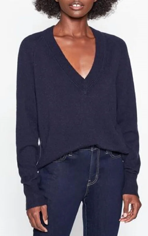 Madelene V Neck Sweater In Eclipse