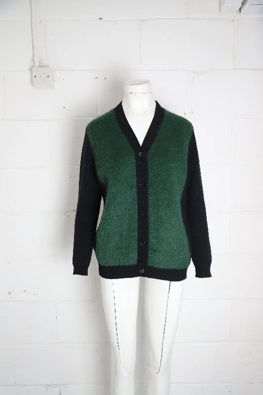 Marni V-neck Fuzzy Cardigan in Multicolor Wool