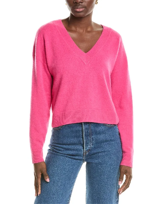 NAADAM Cropped V-Neck Cashmere Pullover