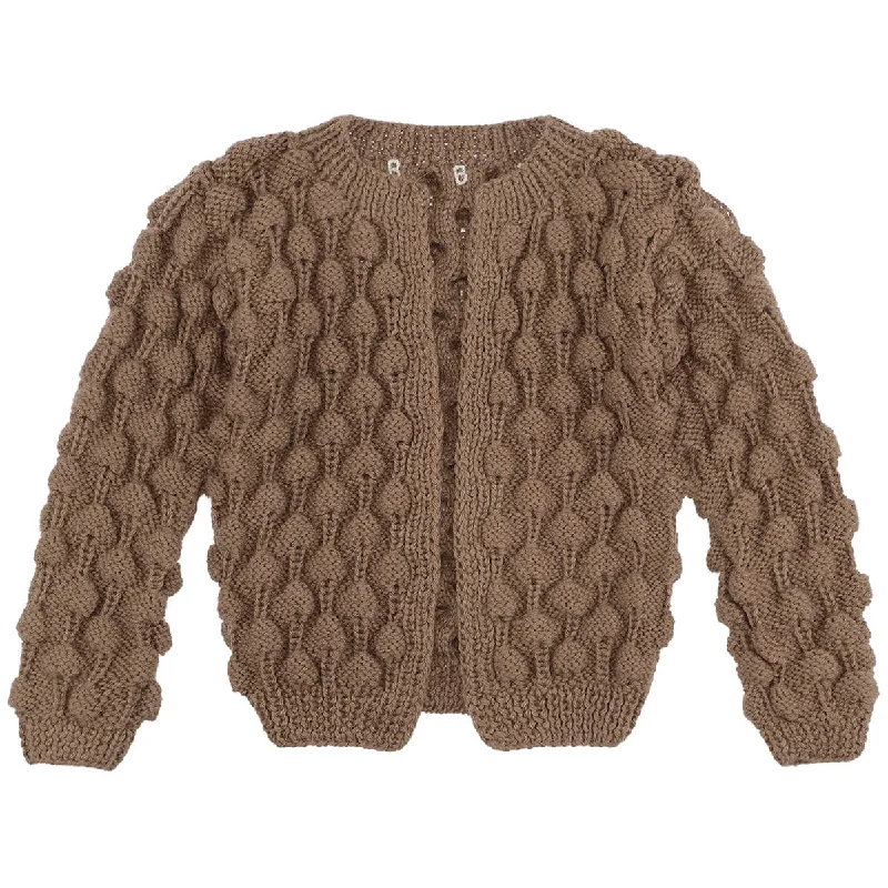 Nue Knitted Cardigan in Tabacco by Bonét Et Bonét - Last Ones In Stock - 1-4 Years