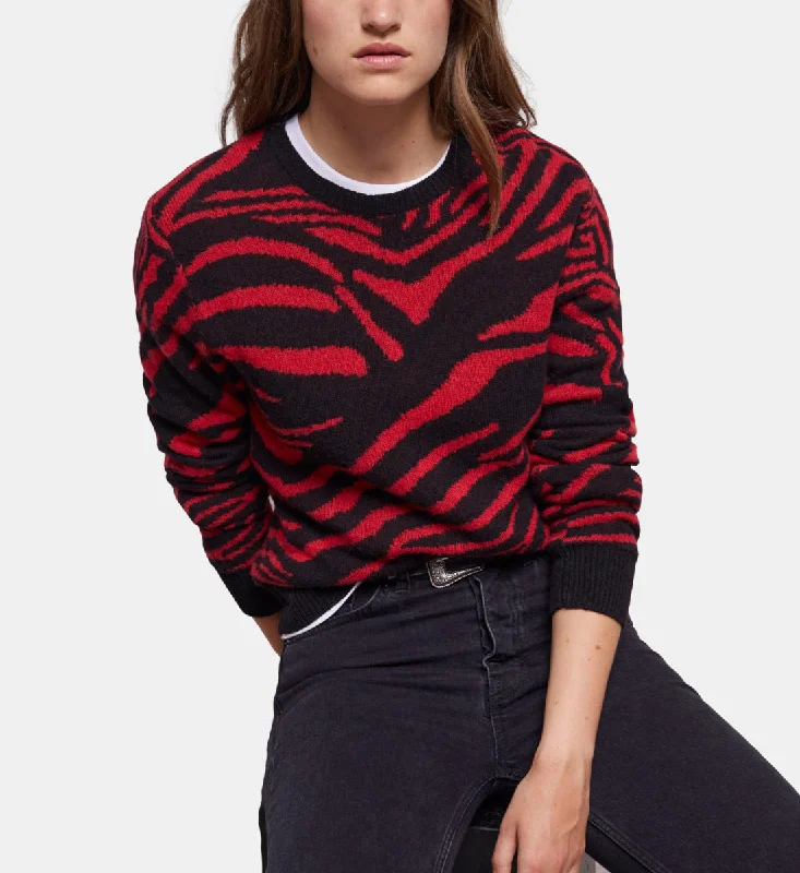 Printed Crew Neck Sweater