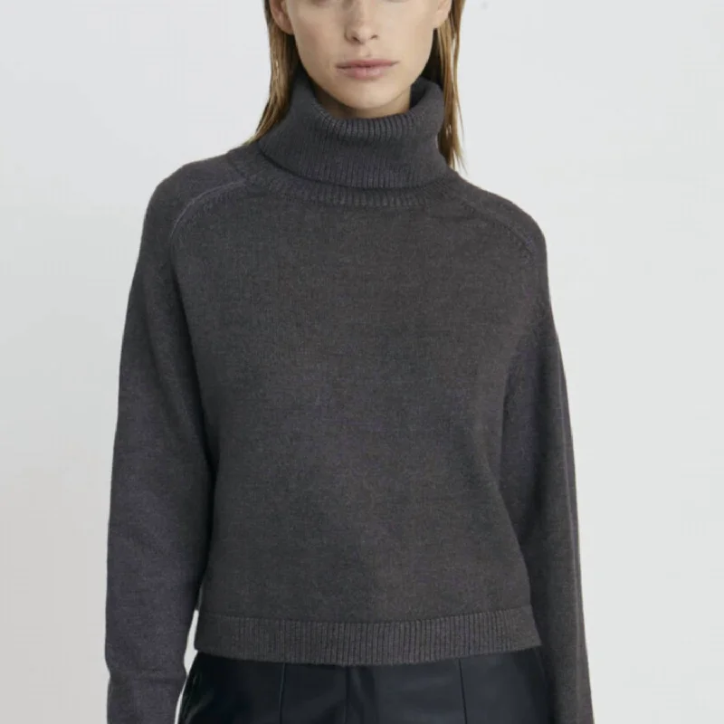 Pugliese Turtleneck Sweater In Dark Grey