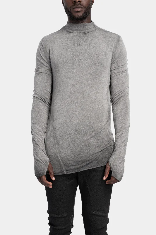 Resinated cashmere blend high neck sweater, Antra Resin