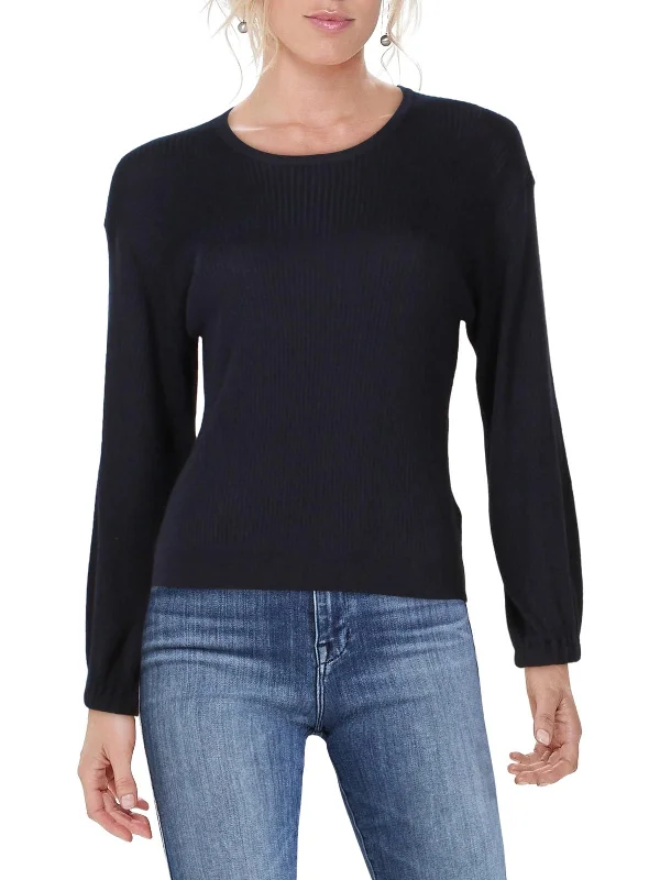 Womens Bishop Sleeve Crewneck Sweater