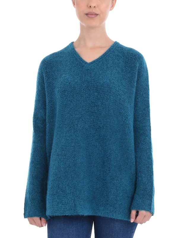 Womens Knit Long Sleeve V-Neck Sweater