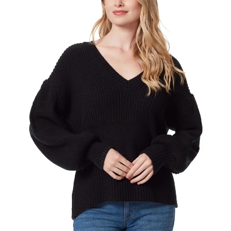 Womens Knit Long Sleeve V-Neck Sweater