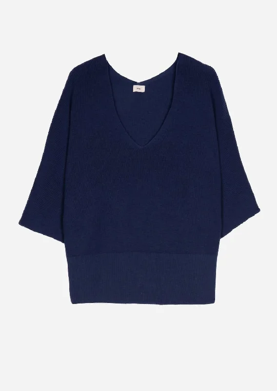 Women's Lenono Loose Knit Sweater In Navy